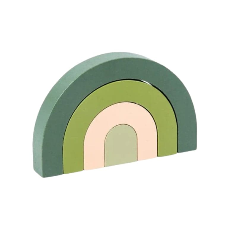 Seaside-Montessori Arched Building Blocks Green