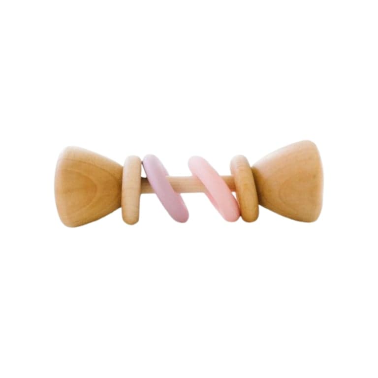 Bannor Toys Color Block Classic Baby Rattle Rose/Lavender