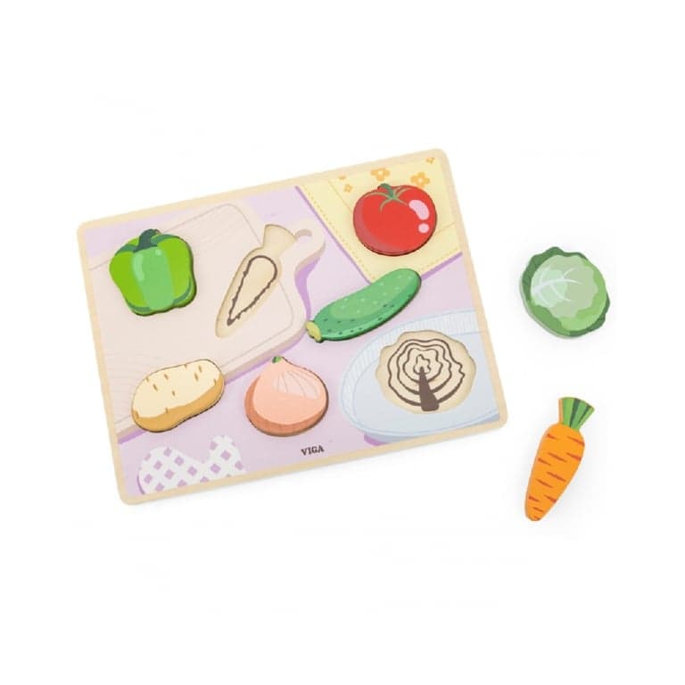 Viga Puzzle di Forme Verdure