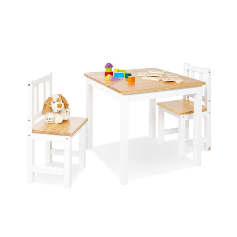Pinolino Set Tavolo e 2 Sedie Fenna Bianco Naturale