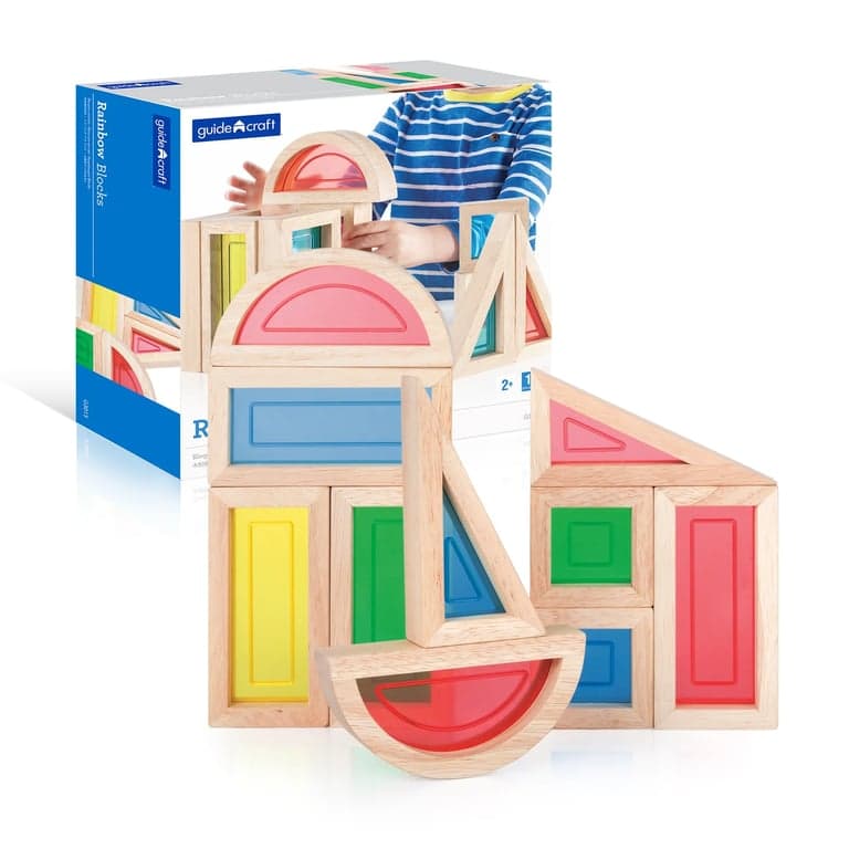 Guidecraft Rainbow Blocks 10 Pieces Set