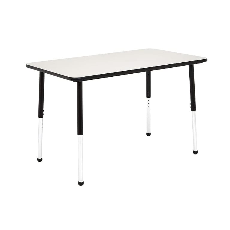 Amazon Basics School Table Adjustable Height Gray Top Black Edge