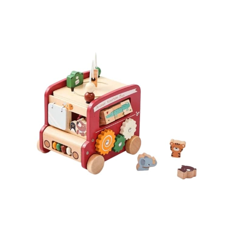Wonder Space Bus Activity Cube Red