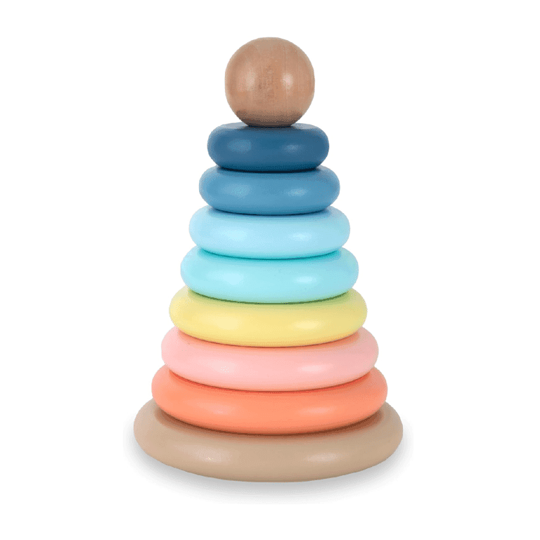 Play Platoon Wooden Rainbow Ring Stacking Toy