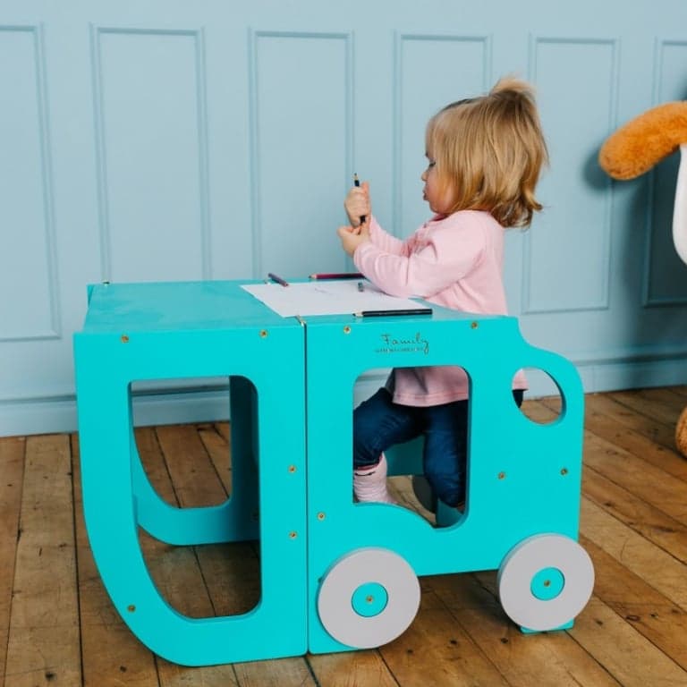 Family SCL Car Toddler Tower Blue Gray