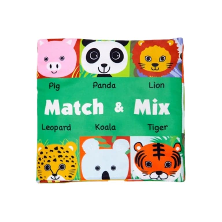 Seaside-Montessori Match and Mix Cloth Book Animals