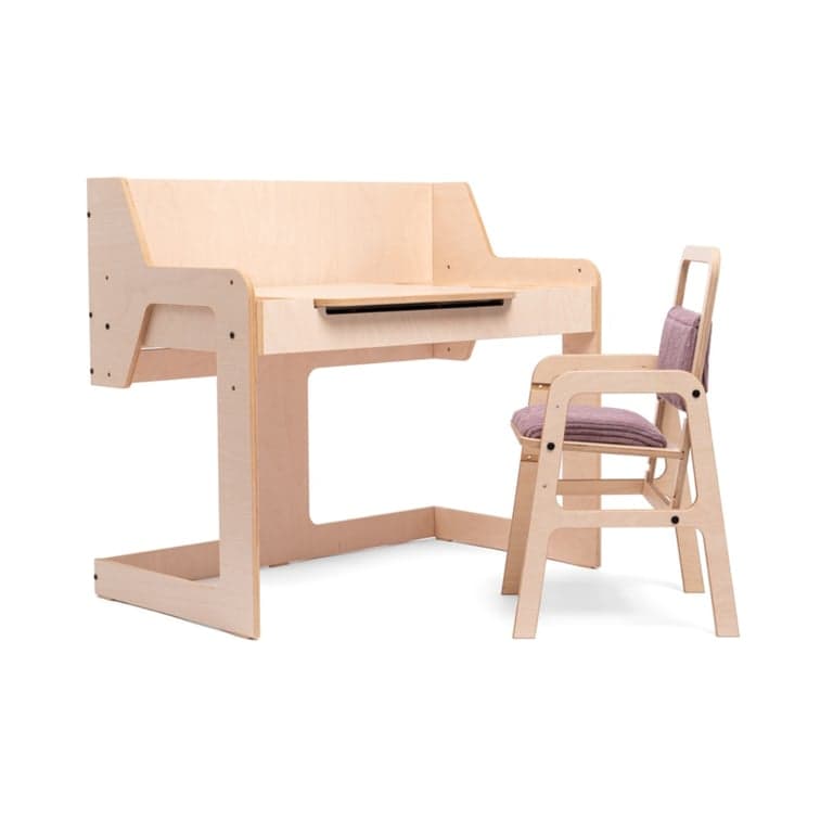 Luula Set Regolabile di Tavolo e Sedia Montessori per Bambini Cannone Rosa