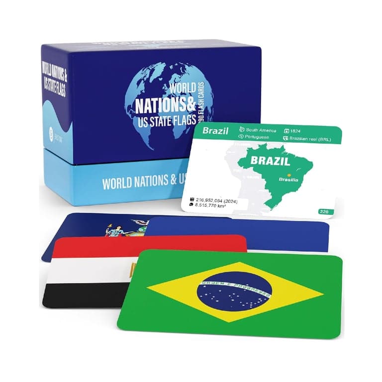 Briston Flags of The World Cards With US States Flags