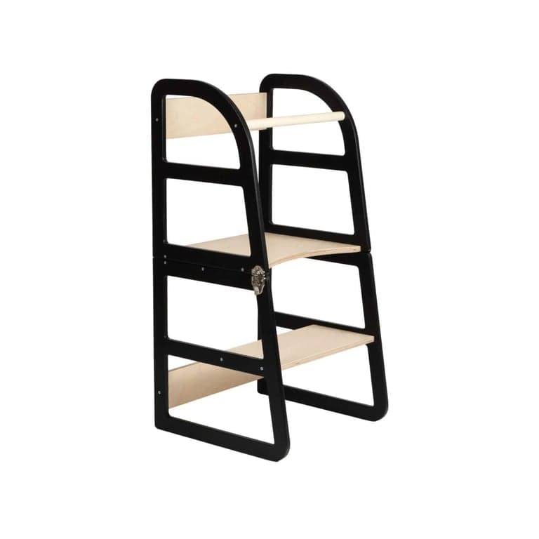 Lumbary Torre da cucina trasformabile Passo elegante nera