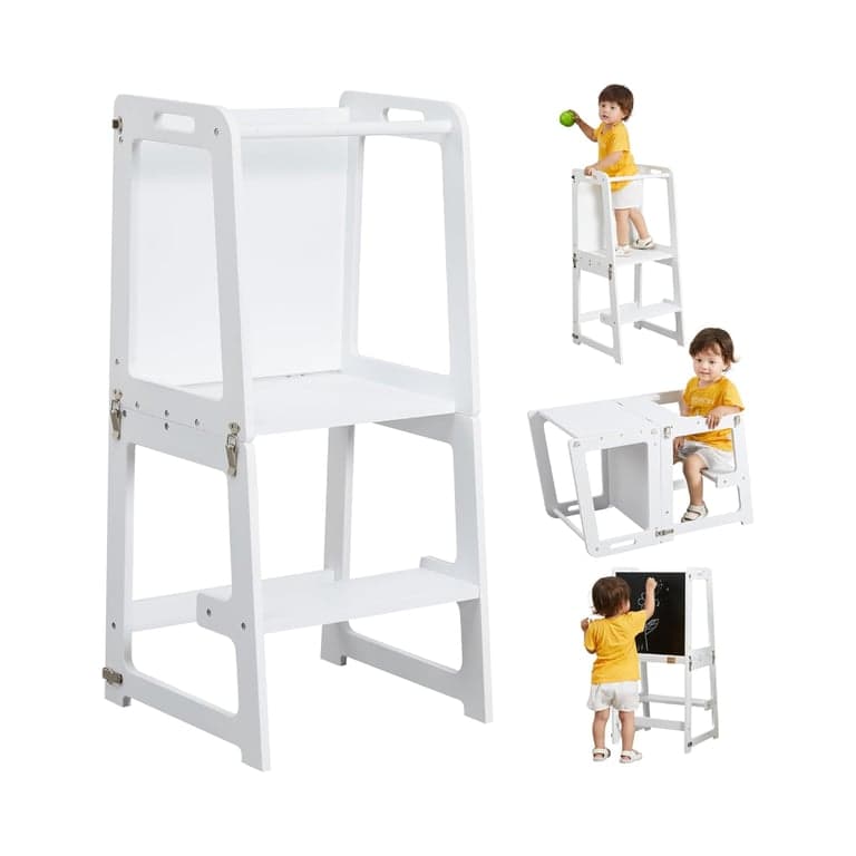 Onirw 4-in-1 Toddler Tower White