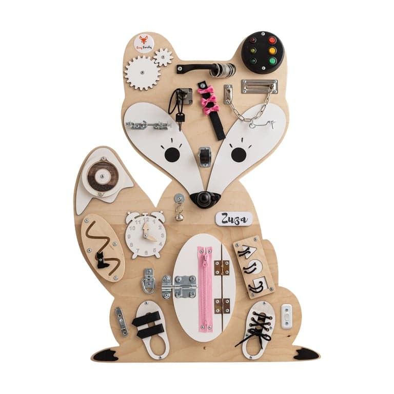 Foxy Family Busy Board Stefania the Fox With Name No Stand