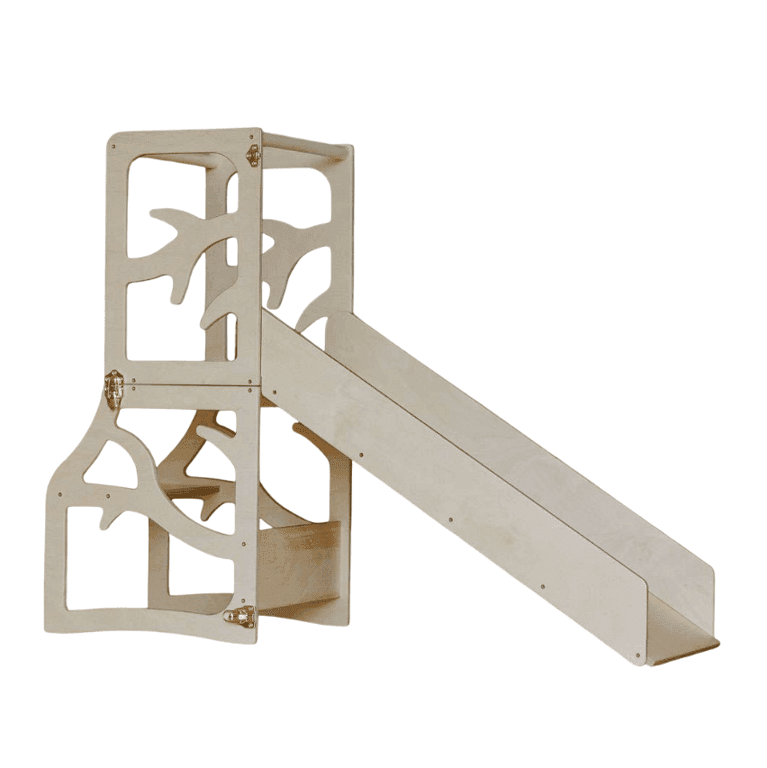 Weco Torre da cucina 3 in 1 con design ad albero e scivolo Trasparente