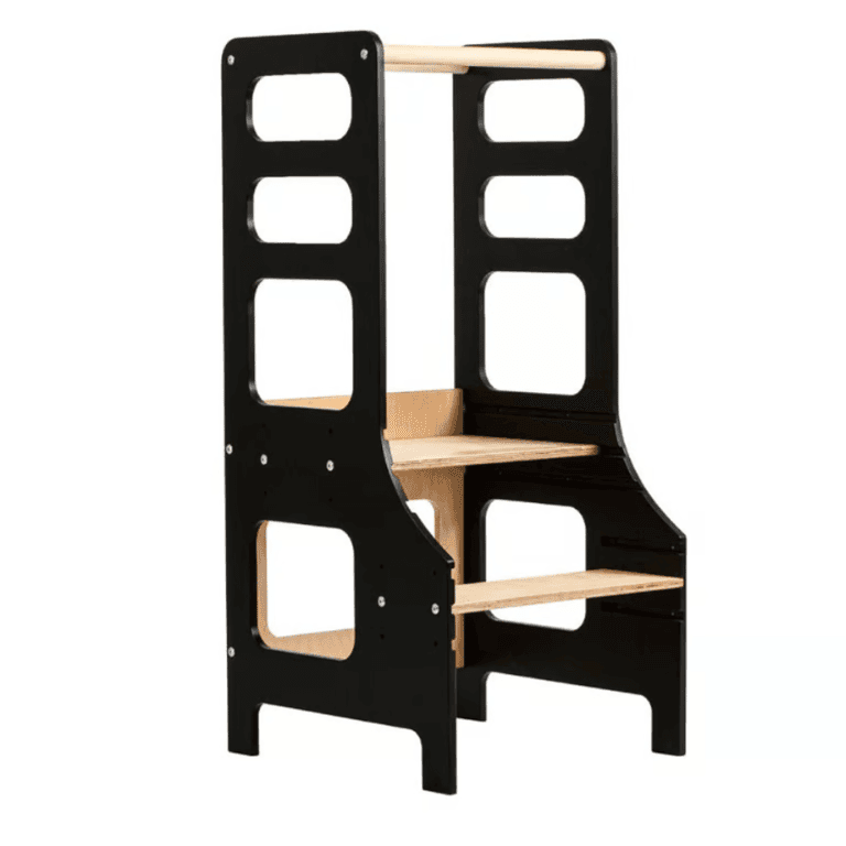 Duck Woodworks Shop Torre per Bambini Regolabile Nera