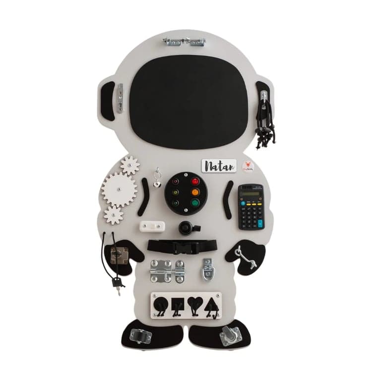 Foxy Family Busy Board Jan l'Astronauta Con Nome Senza Supporto