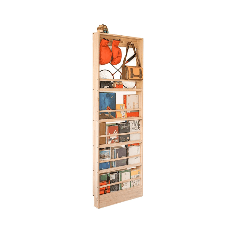 Morimoe Wall Mounted Bookshelf With Hooks