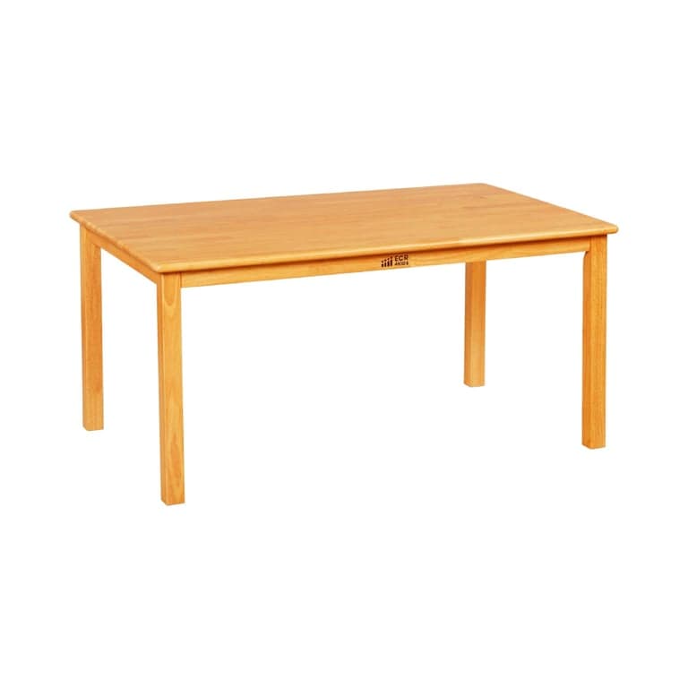 ECR4Kids 30 x 48 Inches Rectangular Hardwood Table With 22 Inches Legs Natural