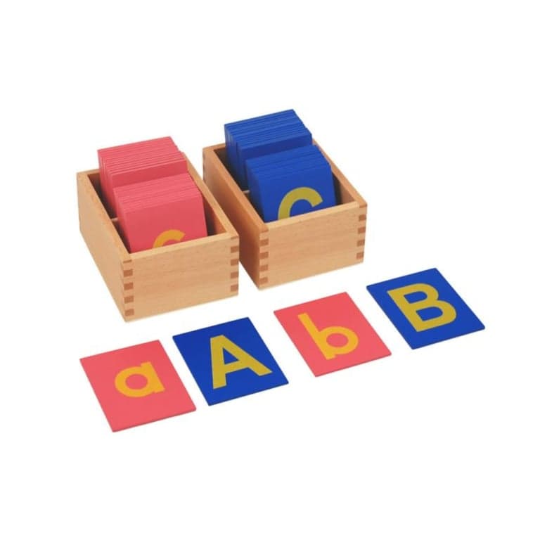 Kid Advance Montessori Lower and Capital Case Sandpaper Letters With Boxes