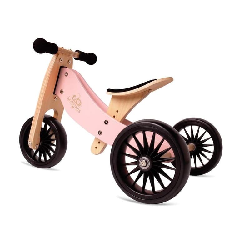 Kinderfeets Tiny Tot Plus 2-in-1 Balance Bike Rose
