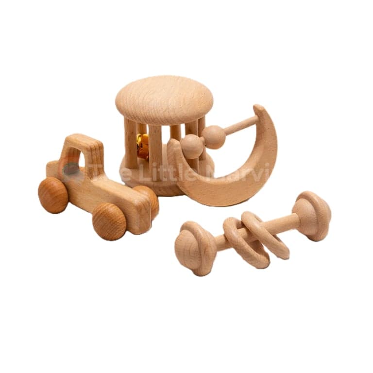 The Little Marvin Montessori Baby Rattles Pickup-Moon