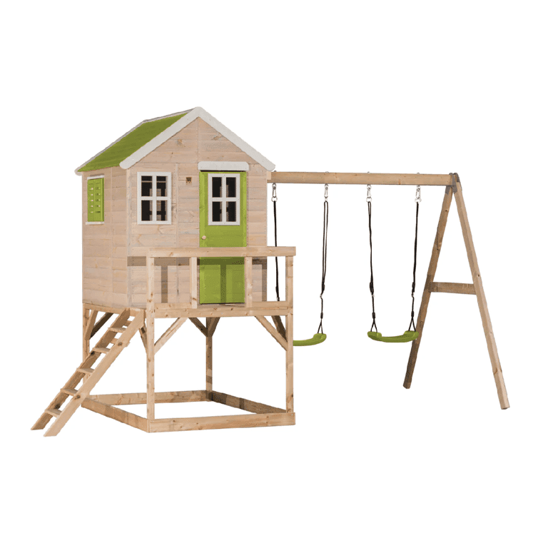 Wendi Toys My Lodge Altalena con Piattaforma e Doppia Altalena Lime