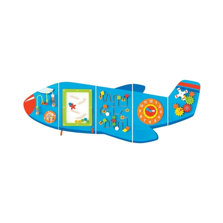 SPARK & WOW Airplane Sensory Activity Wall Busy Board