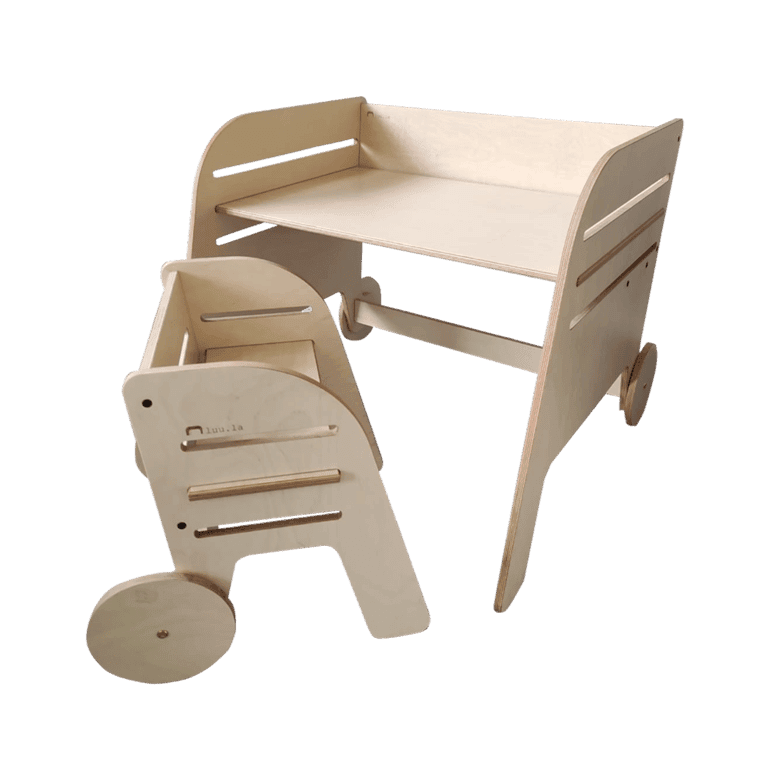 Luula Set Tavolo e Sedia Ruota del Carro