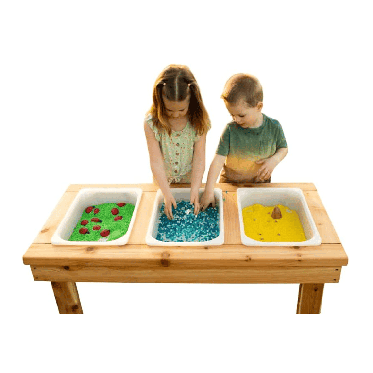 Noble Wooden Toy Co. Triple Bin Sensory Sand & Water Table