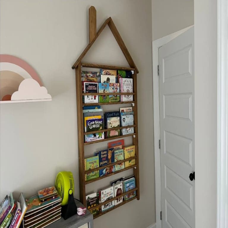 Customizable Wooden Products Wooden Wall Bookshelf Walnut