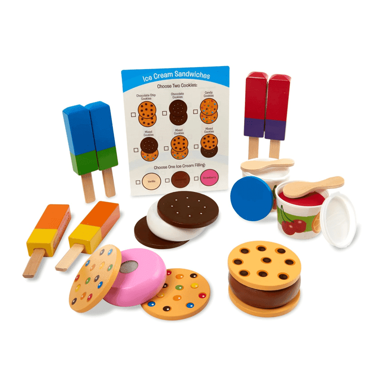 Melissa & Doug Wooden Frozen Treats Ice Cream Play Set
