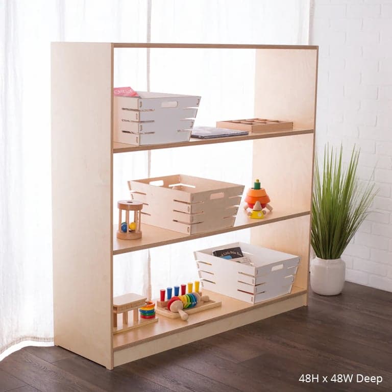 Sprout Kids Montessori School Open Back Shelving 48H 48W 14.5D