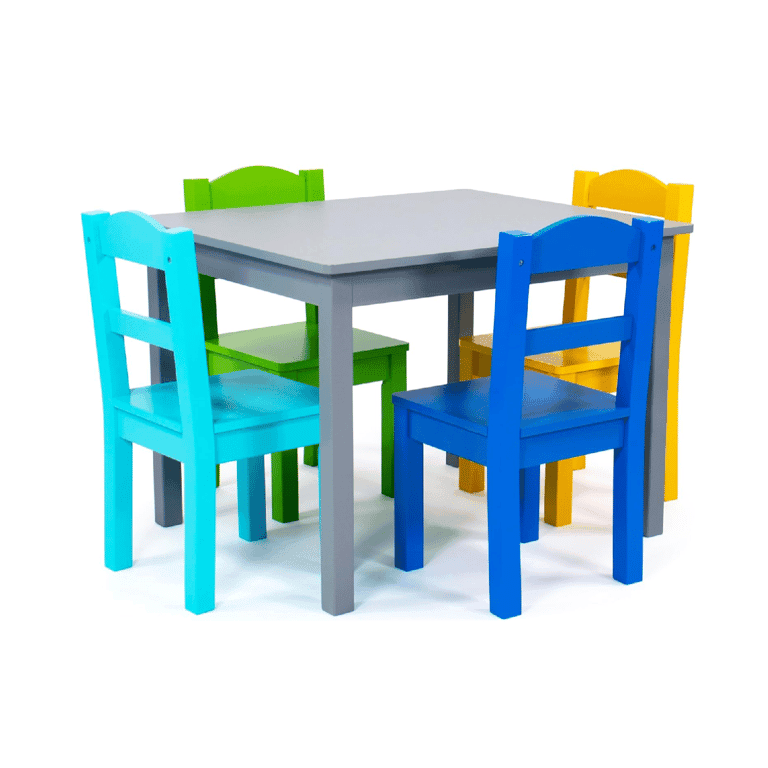 Humble Crew Table and Chair Set Gray/Blue/Green/Yellow