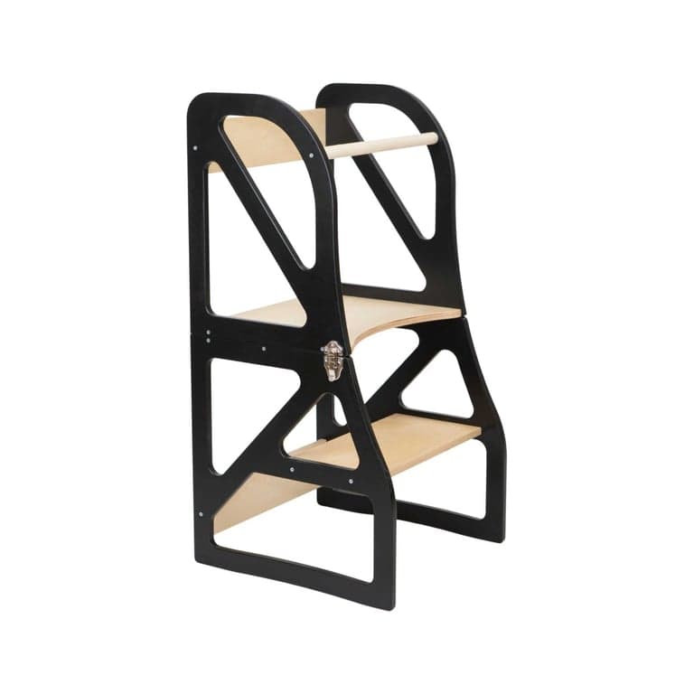 Lumbary Torre da cucina trasformabile Securestep nera
