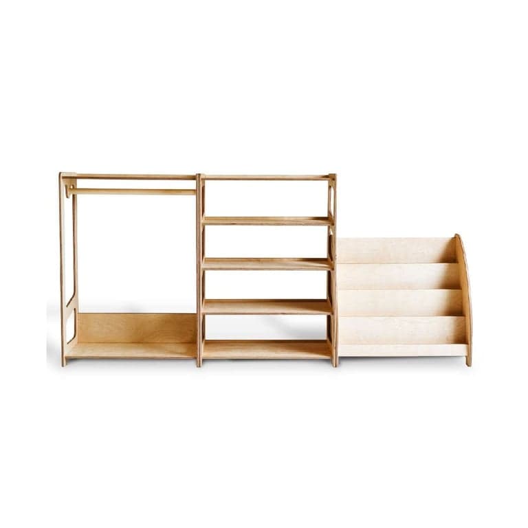 Weco Scaffale per Giocattoli, Appendiabiti, Set di Librerie Trasparente