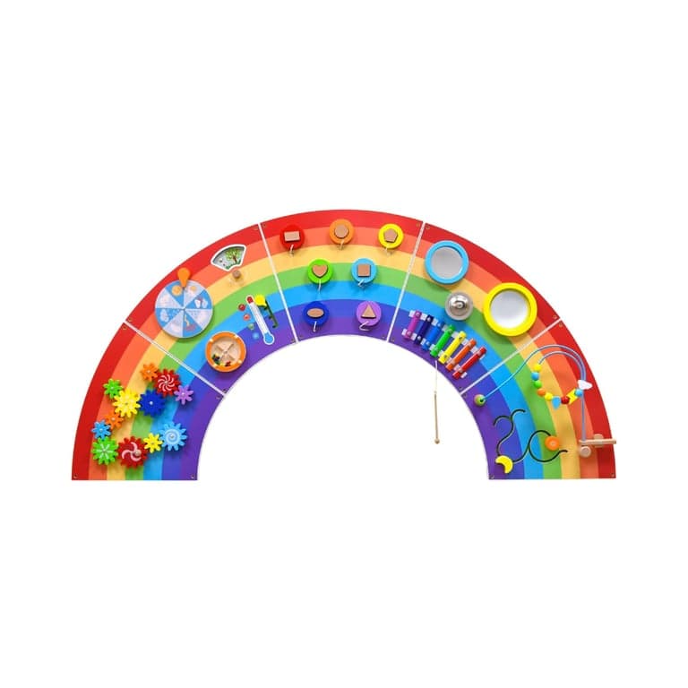 SPARK & WOW Rainbow Sensory Activity Wall Busy Board