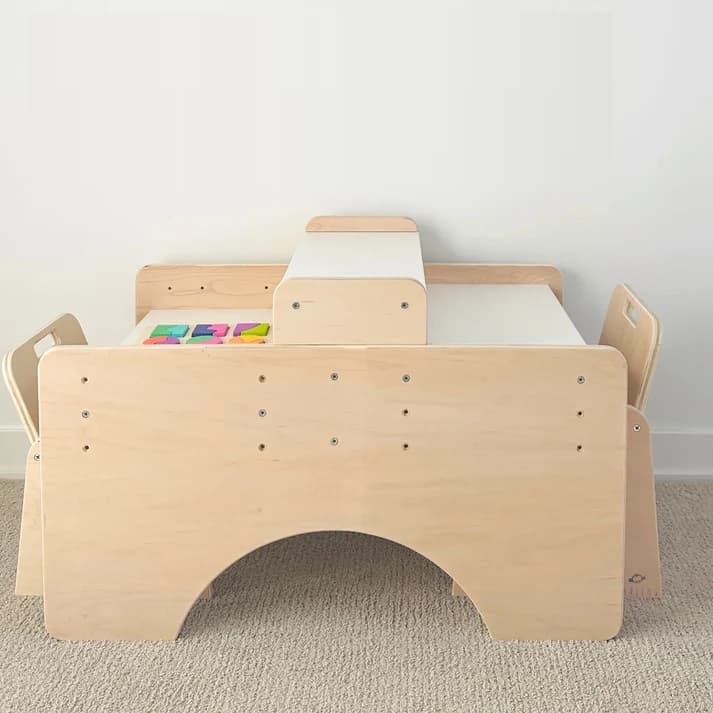Sapiens Child Adjustable Table & Chair Set 1 Large 1 Small Birch