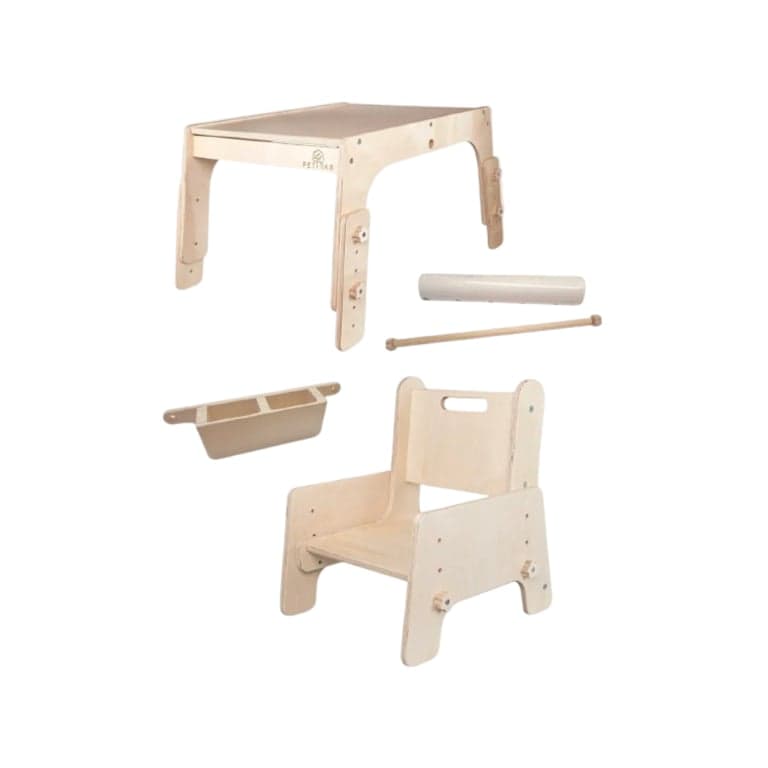 Petinka Set creativo regolabile di tavolo e sedie Dori