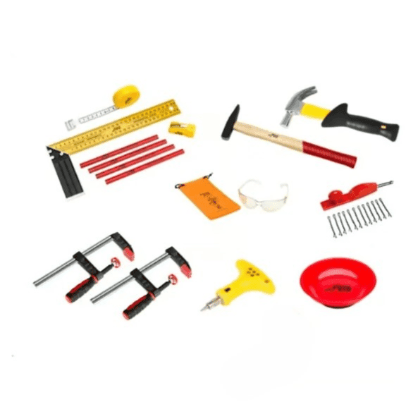 ToolKid Set da Falegname per Bambini, 15 Pezzi