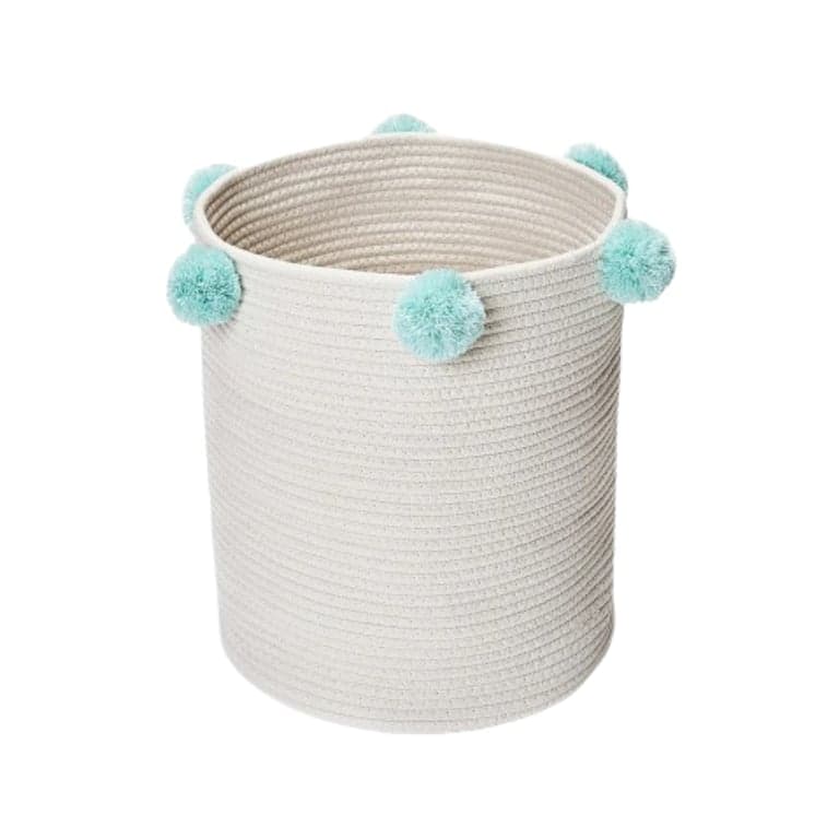 Wonder Space Basket Pom Poms White