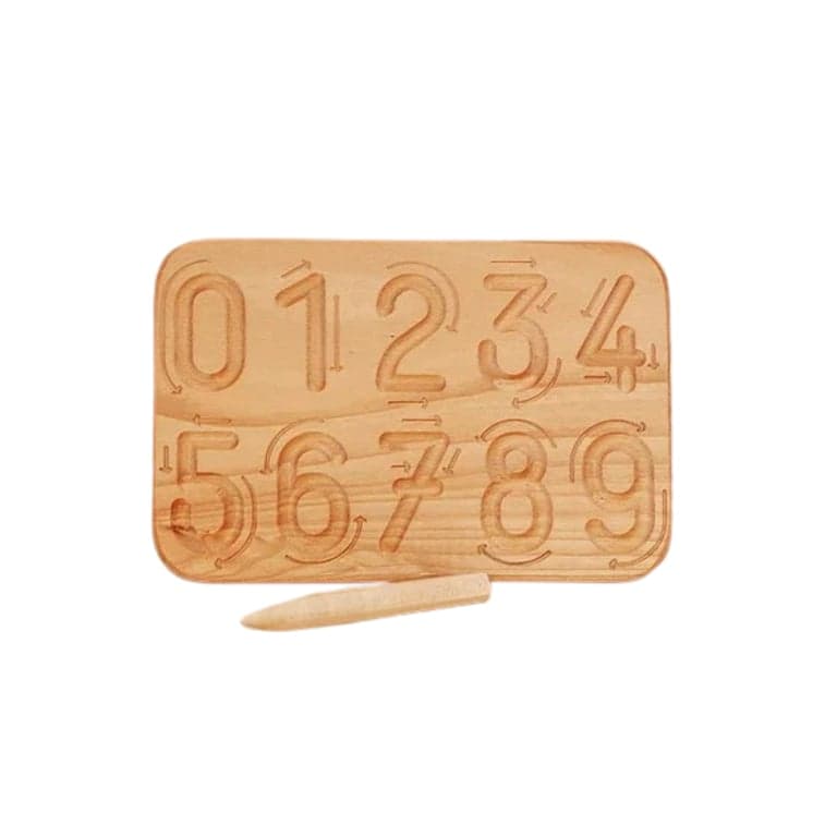 PoppyBabyCo Wooden Number Tracing Board