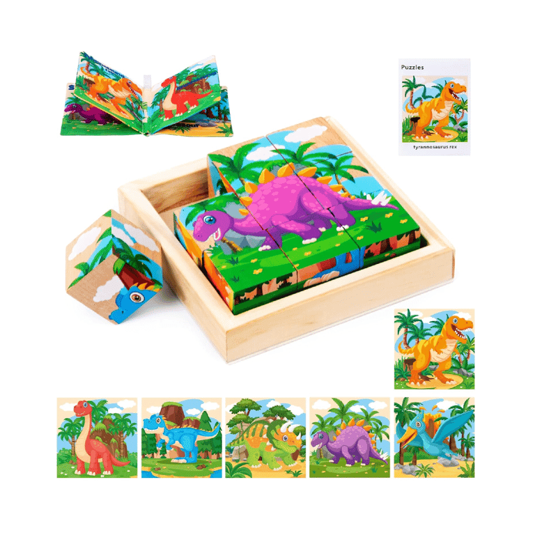 PLUSYARD Cube Puzzle Dinosaur