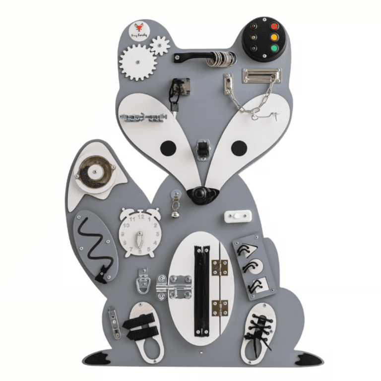Foxy Family Busy Board Leon la Volpe Senza Nome Con Supporto