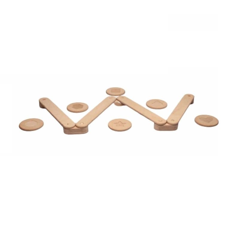 Kidodido Balance Beam 4 Pieces With 6 Shape Stepping Stones