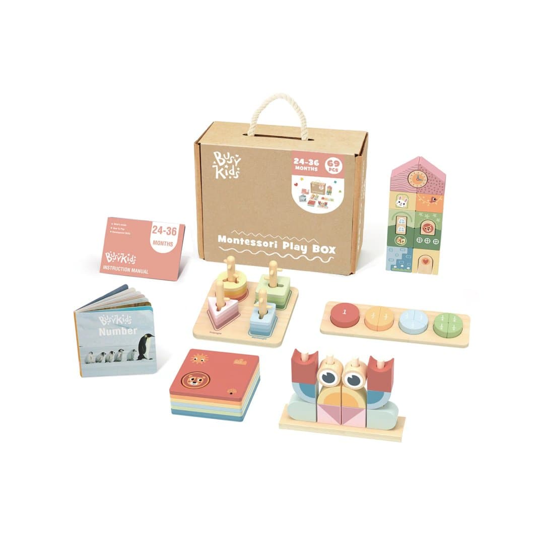 Busy Kids Set Montessori di Scatole da Gioco 24-36 Mesi