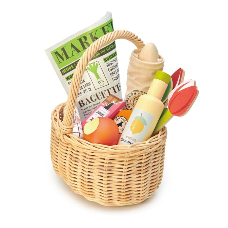 Tender Leaf Wicker Shopping Basket