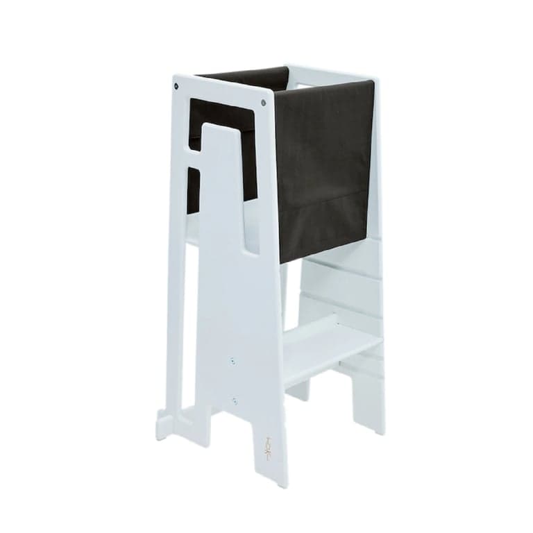 Tuki® Set Iniziale Torre di Apprendimento Bianca con Tessuto Verde Oliva Scuro