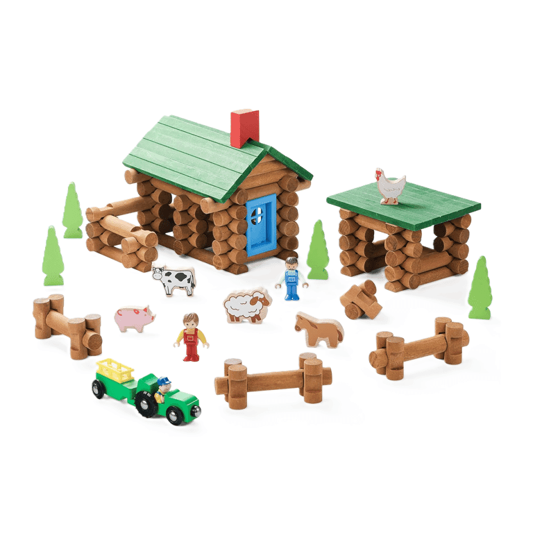 SainSmart Jr. Wooden Log Set 122 Pieces Village