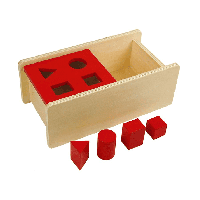 Kid Advance Montessori Imbucare Boxes With Flip Lid 4 Shapes