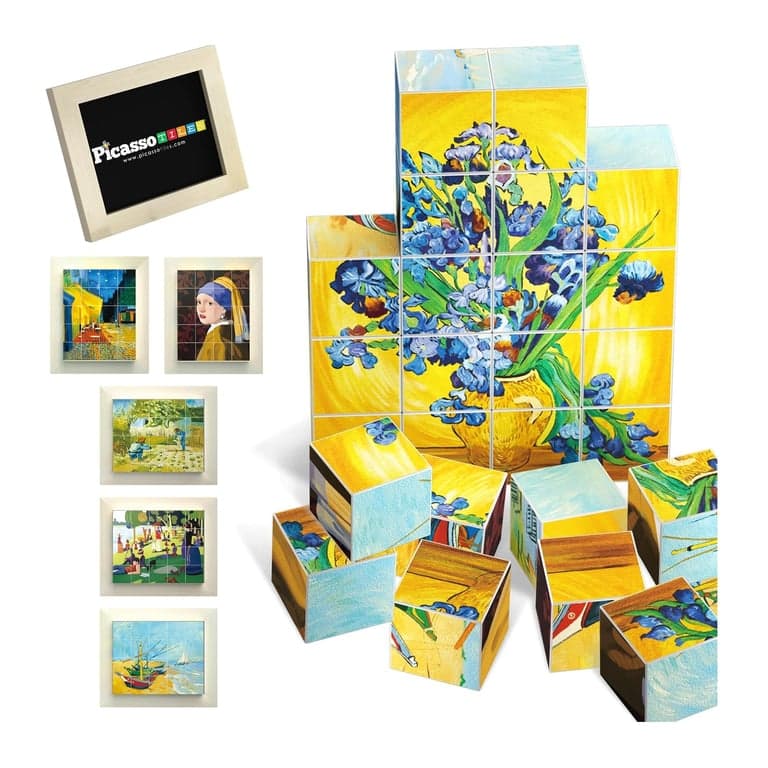PicassoTiles Magnetic Cube Puzzle Frame Art