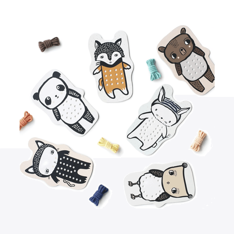 Wee Gallery Baby Animals Lacing Cards
