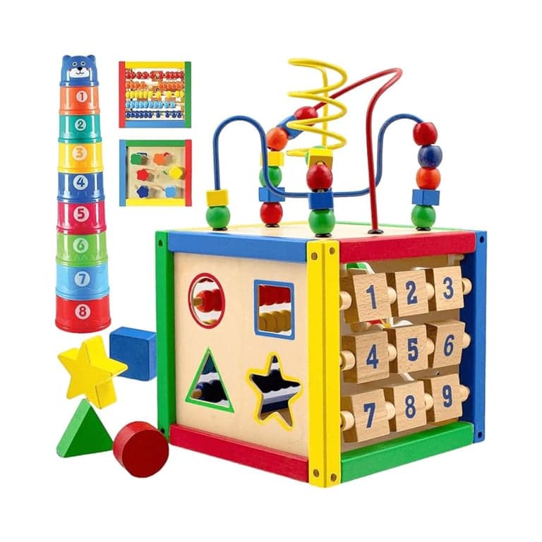 Play22 6-in-1 Wooden Activity Cube